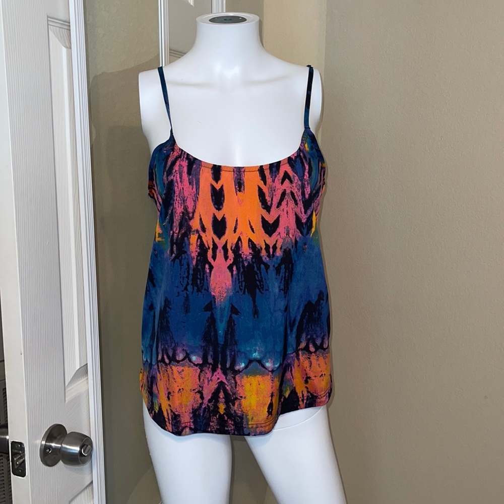 Tie dye cami spaghetti top